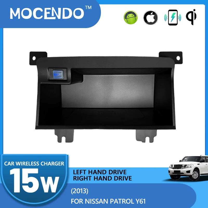 Für Nissan Patrol Y61 2013 15W Schnelles Kabelloses Laden Auto-Ladegerät Mittelkonsole Aufbewahrungsmatte Auto-Zubehör Werkzeuge