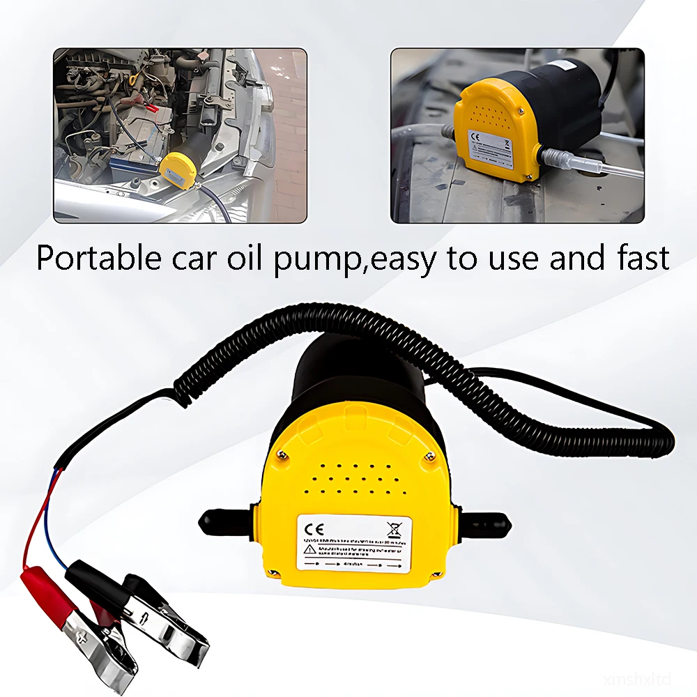 Electric Vehicle Engine Oil Pump DC12V 60W Diesel Kerosene Oil Pan Pumping Unit Oil Sweeper Suction Boat Motorcycle Oil Pump