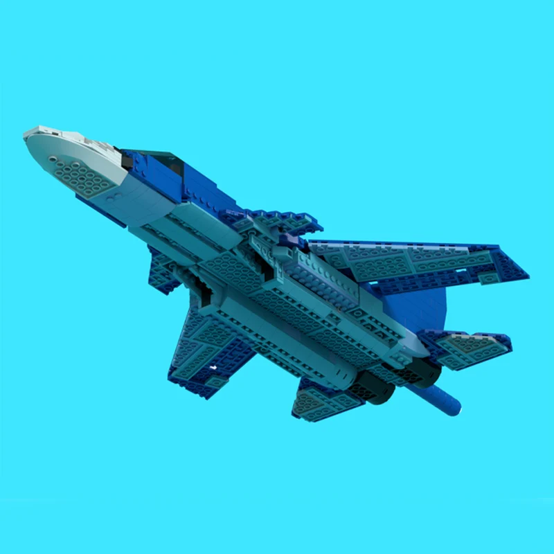 Su-34 Fighter Bomber Model MOC Building Bricks War Equipment Modular Technology Gifts Holiday Assemble Toys Suit Display QWERT
