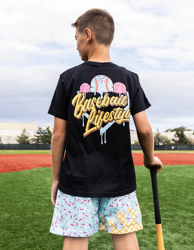 Summer Clothing Drip - Unisex Cotton T-Shirt Print Baseball Ice
