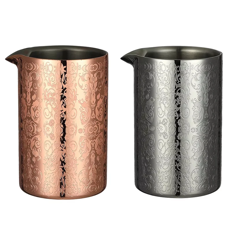 

580 мл стеклянная банка для смешивания коктейлей с двойными стенками и вакуумной изоляцией для сохранения температуры