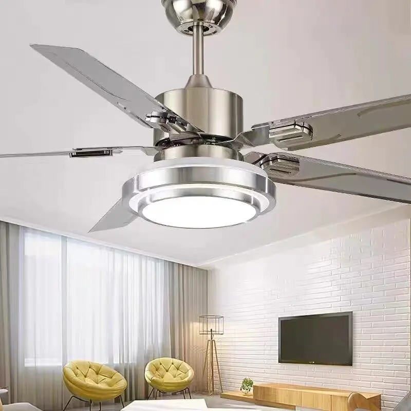 Modern 42  52 Inch Ceiling Fan with Light Remote Dimming Energy-saving Quiet Reversible DC Motor Ceiling Fans for Indoor Outdoor