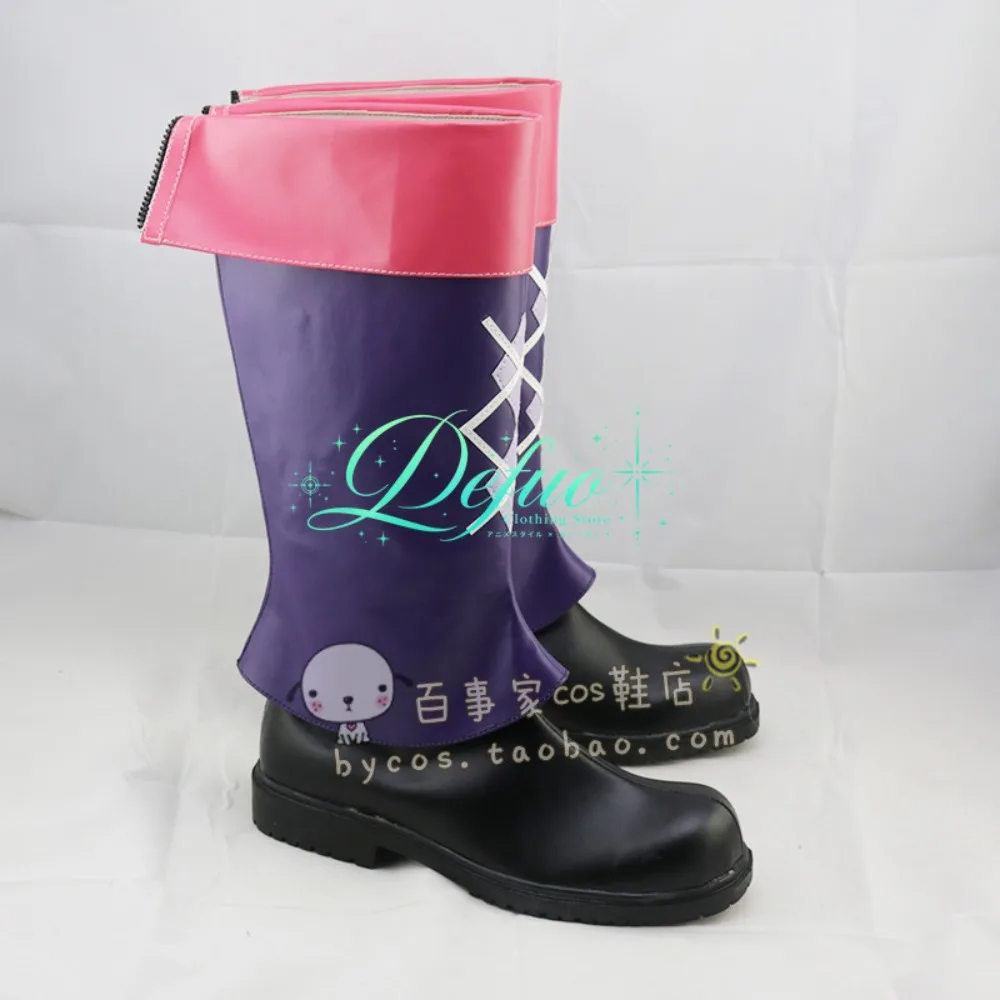 Anime Purple Girl Cosplay Shoes Custom Made from New Year Costume Party Stage Event and Character Photo Shoot