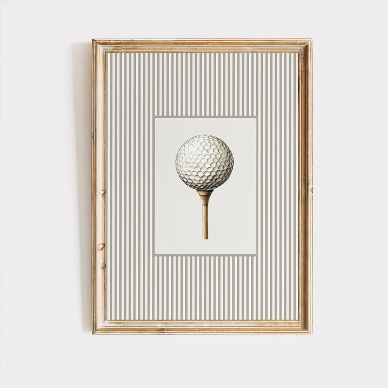 Vintage Baseball Football Golf Hockey Sports Scene Posters and Prints Canvas Printing Wall Art Picture for Office Home Decor