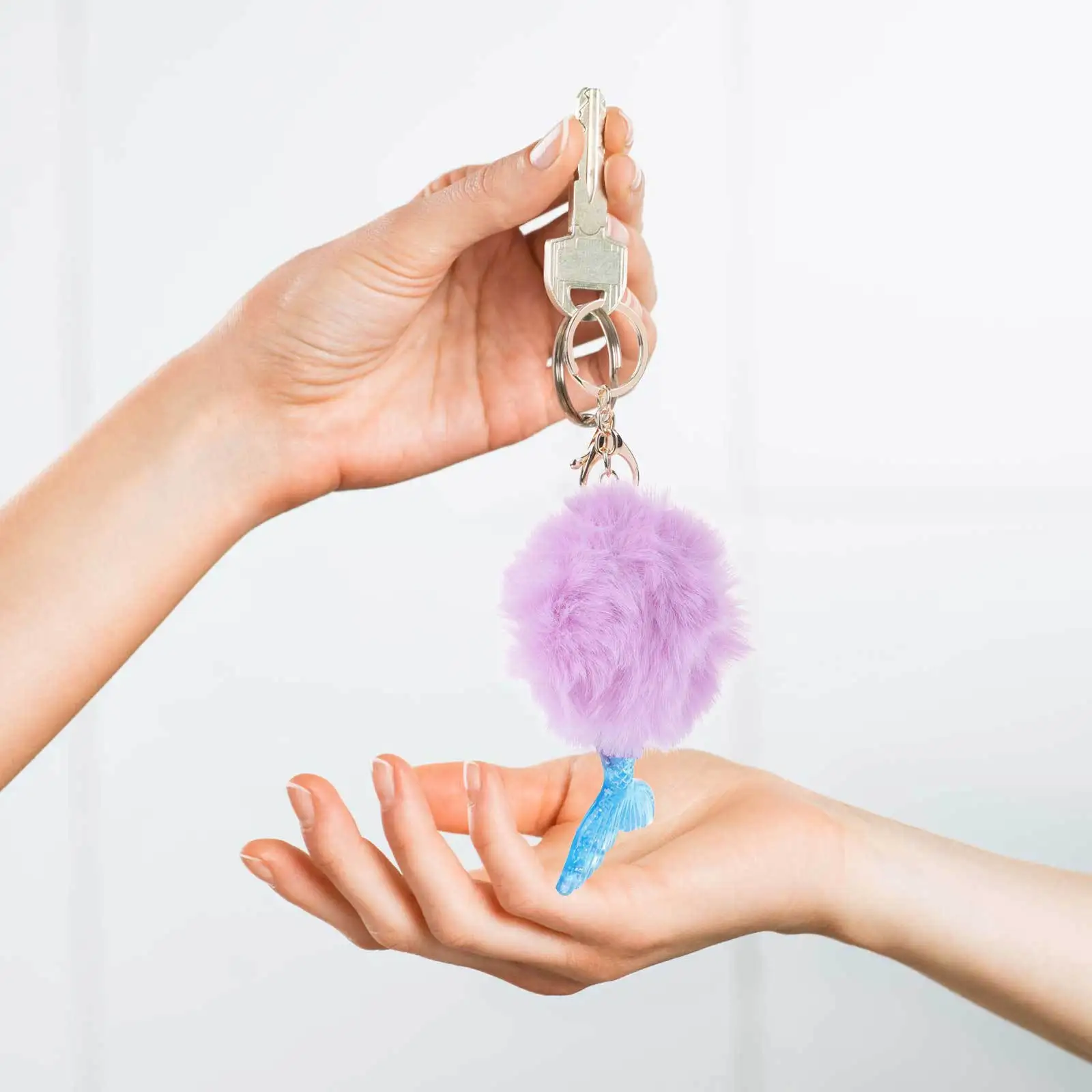 سلسلة مفاتيح على شكل حورية البحر مصنوعة يدويًا من مادة ممتازة لحقيبة الظهر وديكور الهاتف المحمول فكرة هدية إبداعية هدية لعيد الميلاد #6