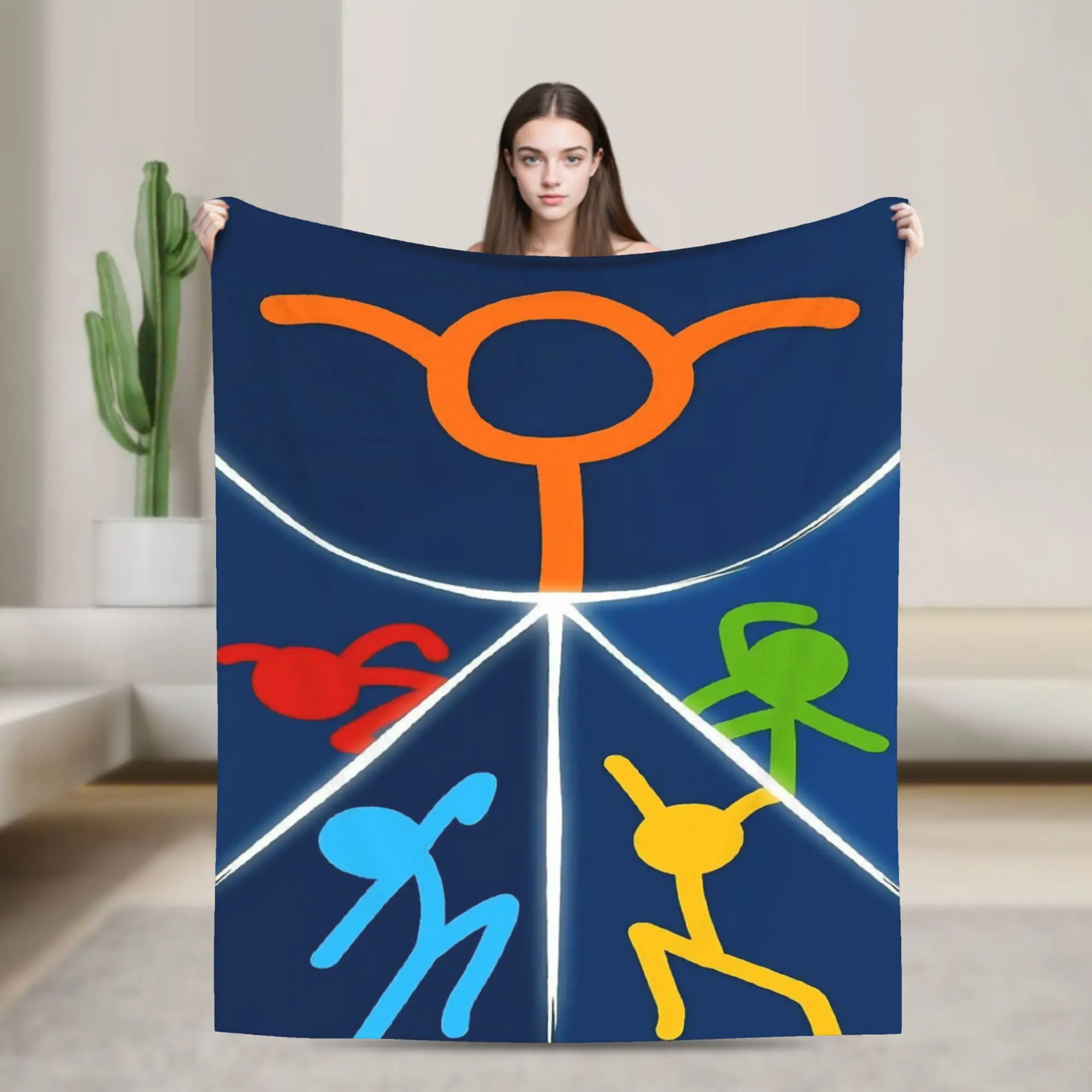 Cozy Alan Becker  Blanket Stuff Sofa Decorative  Throw Blanket Ultra-Soft Fleece for Travel
