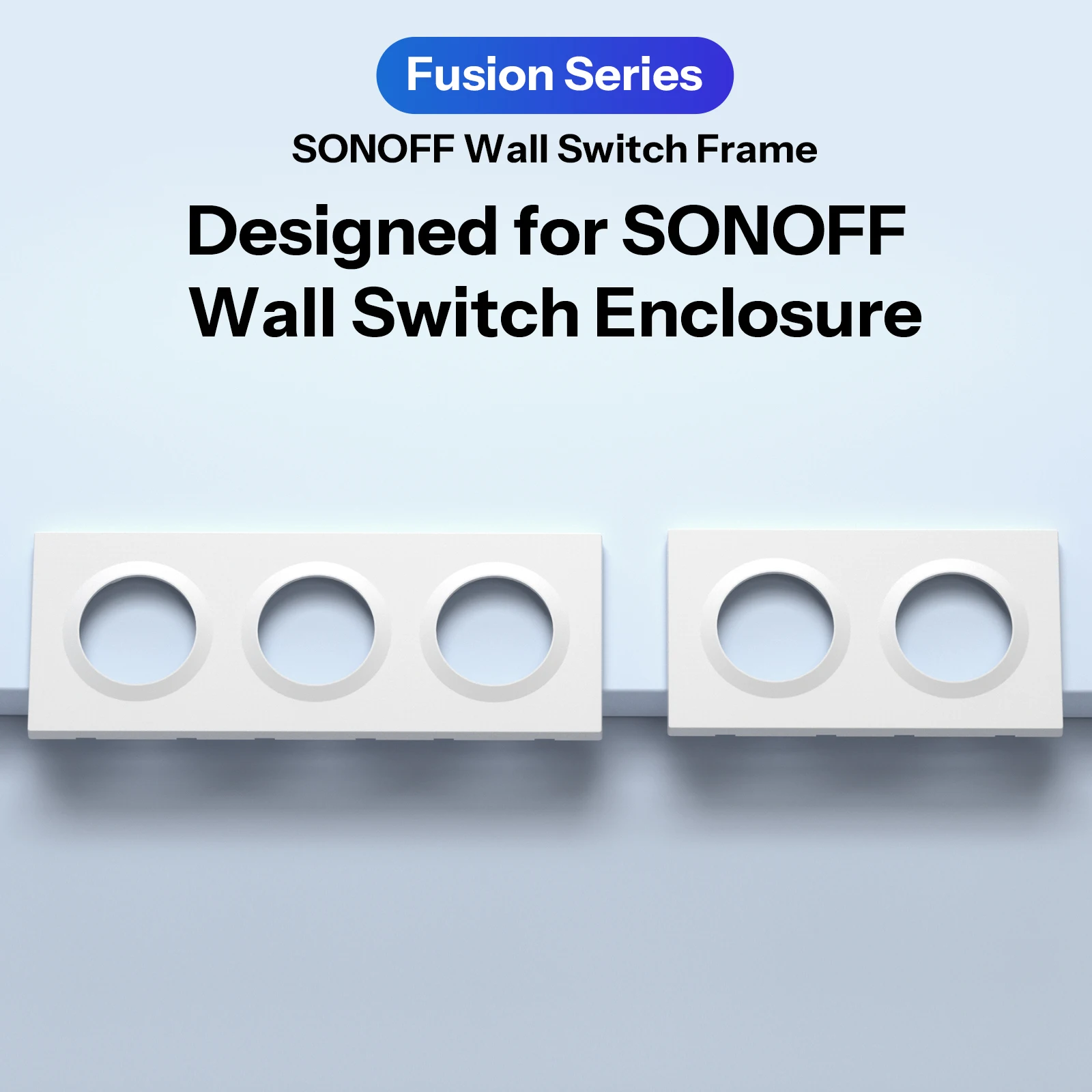 SONOFF EF2G EF3G Wall Switch Frame Orb-2/3 Gang Adapted For Fusion Series Orb-MW1/Orb-ZBW1L/Orb-RBS/E1GS Designed For Enclosures