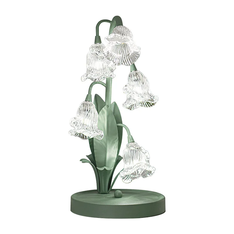 

Новая французская пасторальная настольная лампа для спальни, прикроватная тумбочка, ретро, зеленые декоративные цветы, высокий смысл