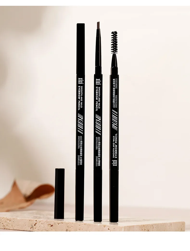 Xixi Small Black Chopsticks Three-dimensional Exquisite and Extremely Fine Eyebrow Pencil, Natural Waterproof and Non-smudging