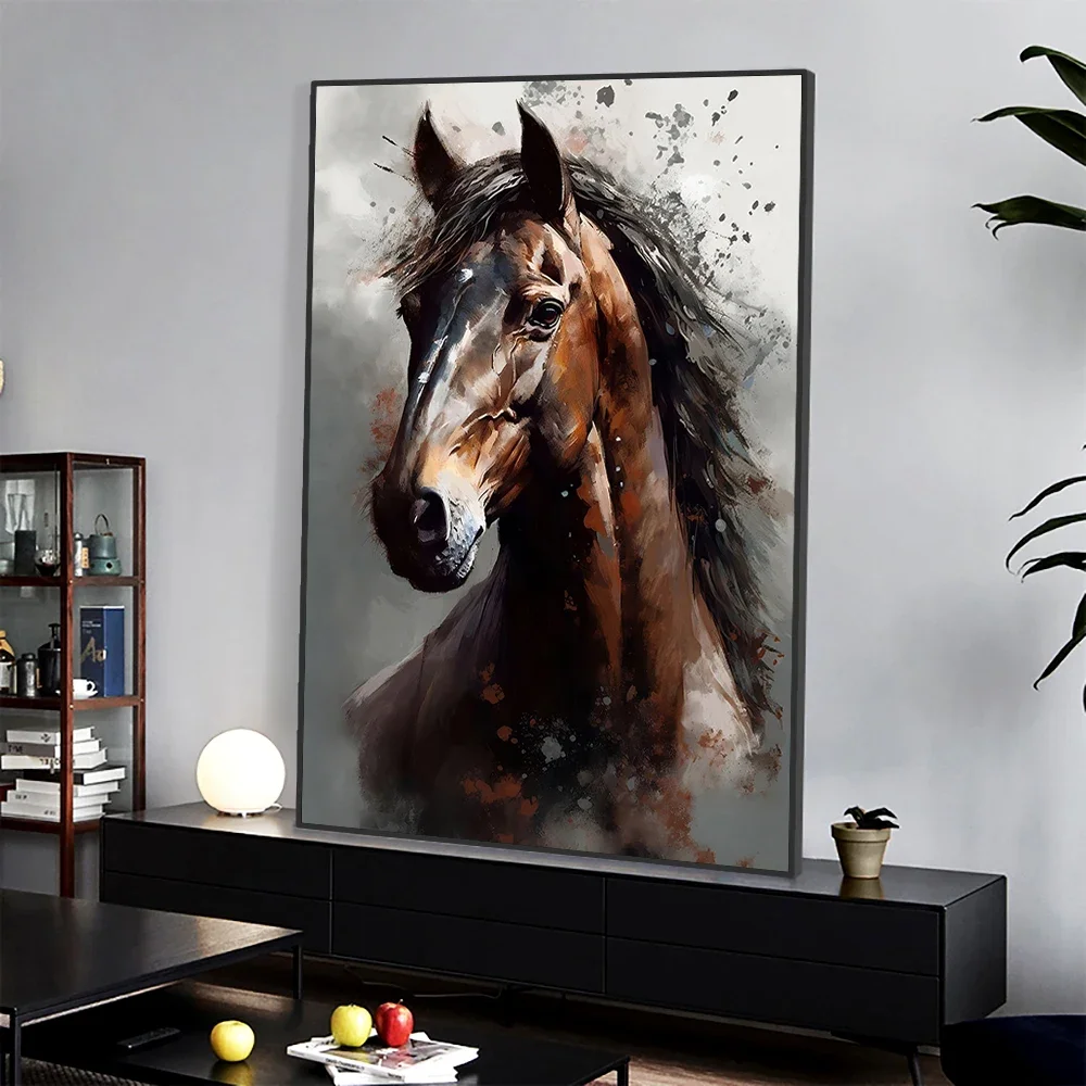 1pc frameless Canvas Painting Modern Nodic Animals Wall Art Canvas Poster Owl Horse Lion Elephant Sheep Prints Picture Living Ro