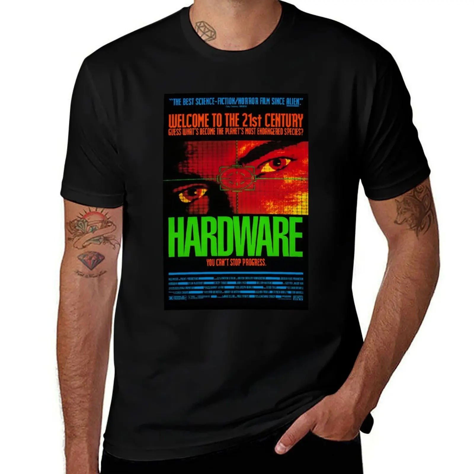 Hardware Film Poster (1990) - Sci-fi cyborg movie classic (with cast) T-Shirt Casual Pattern Print Tee Shirt