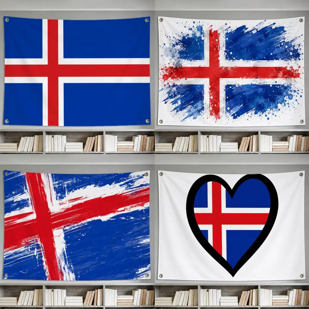 Iceland flag  Flags decor flag banner,wall hanging flag,indoor outdoor wall decor,yard garden porch patio