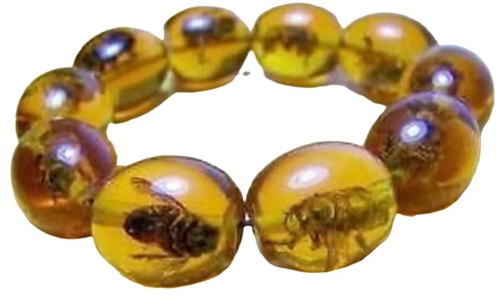 

Редкие азиатские украшения Янтарный цветной настоящий браслет в виде пчелы