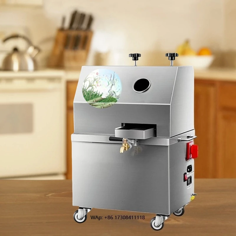 Commercial sugarcane juicer Size: 320 * 370 * 530mm, power 750w, voltage 220V Manual sugarcane juicer