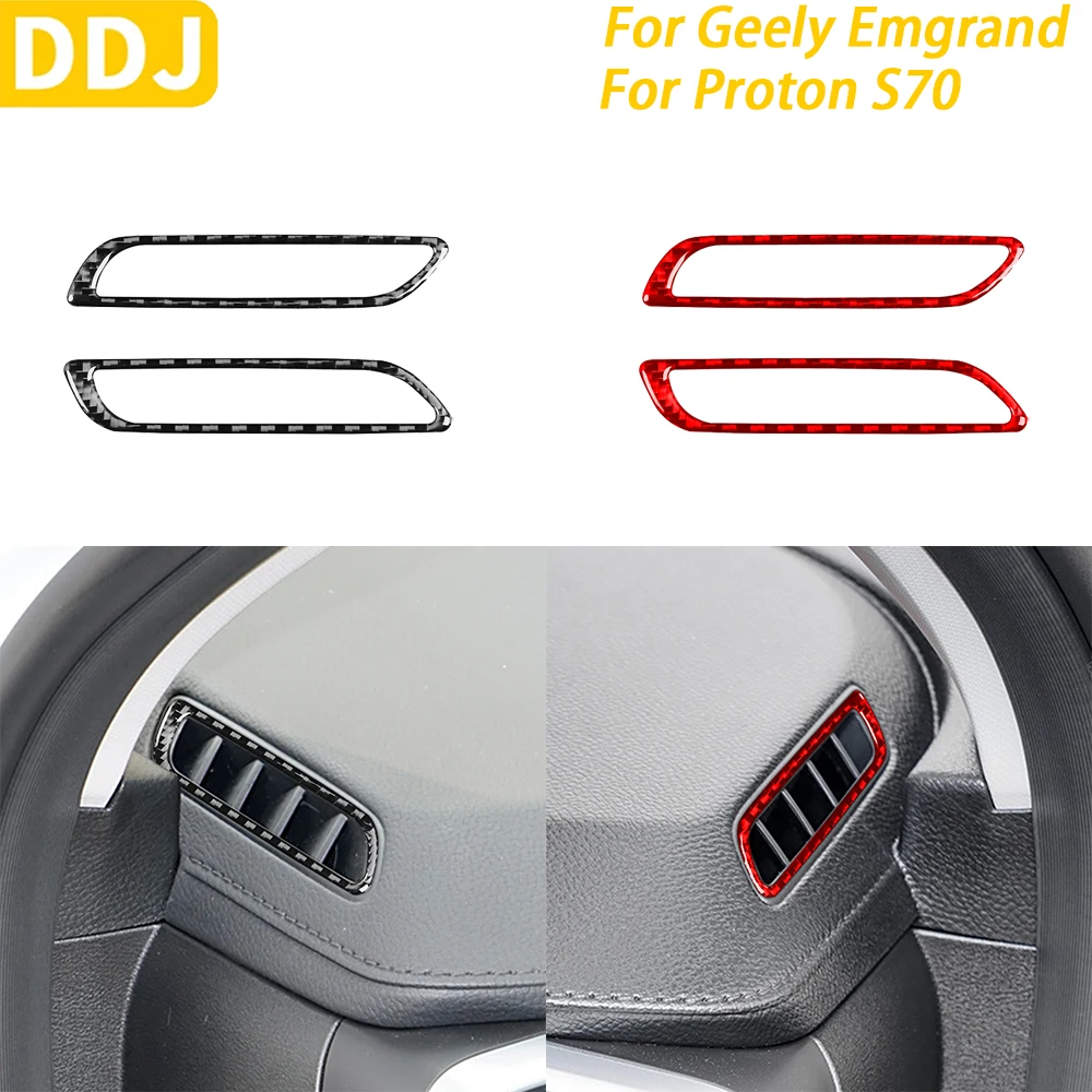 For Geely Emgrand 2022-2025 For Proton S70 2021-2024 Carbon Fiber Dashboard Air Outlet Panel Trim Cover Car Accessories Sticker