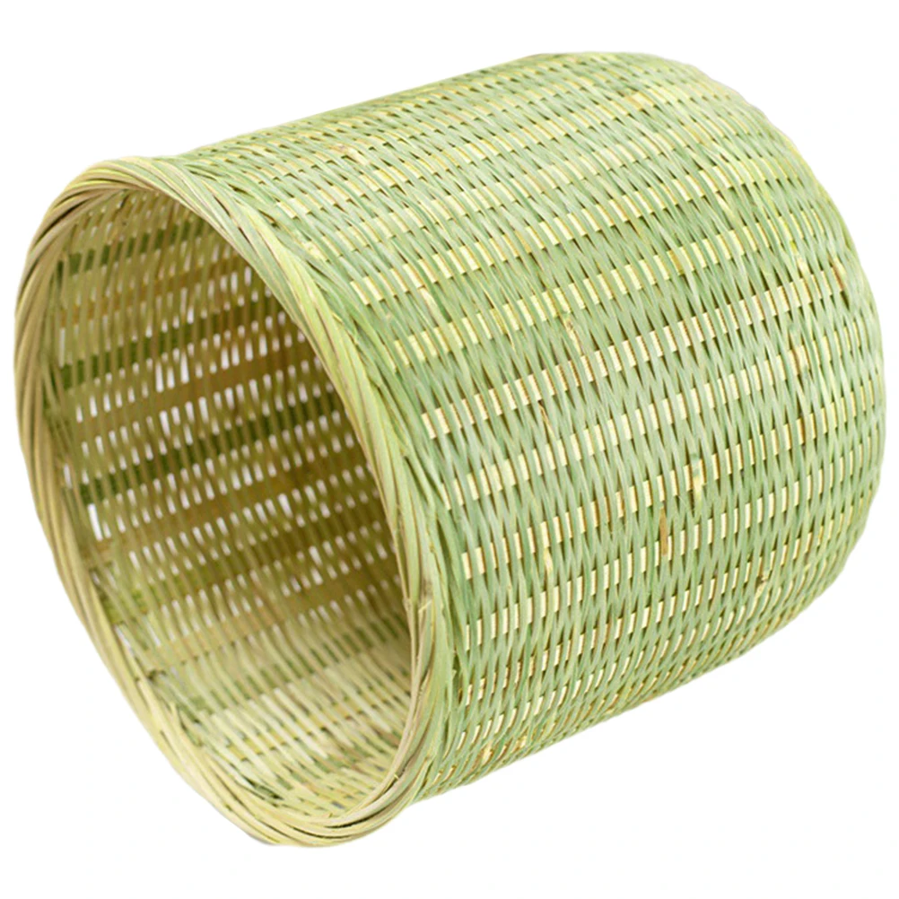

Bamboo Woven Storage Basket Fruit Vegetable Container Multi-Function Sundries Organizer Kitchen Countertop Bread