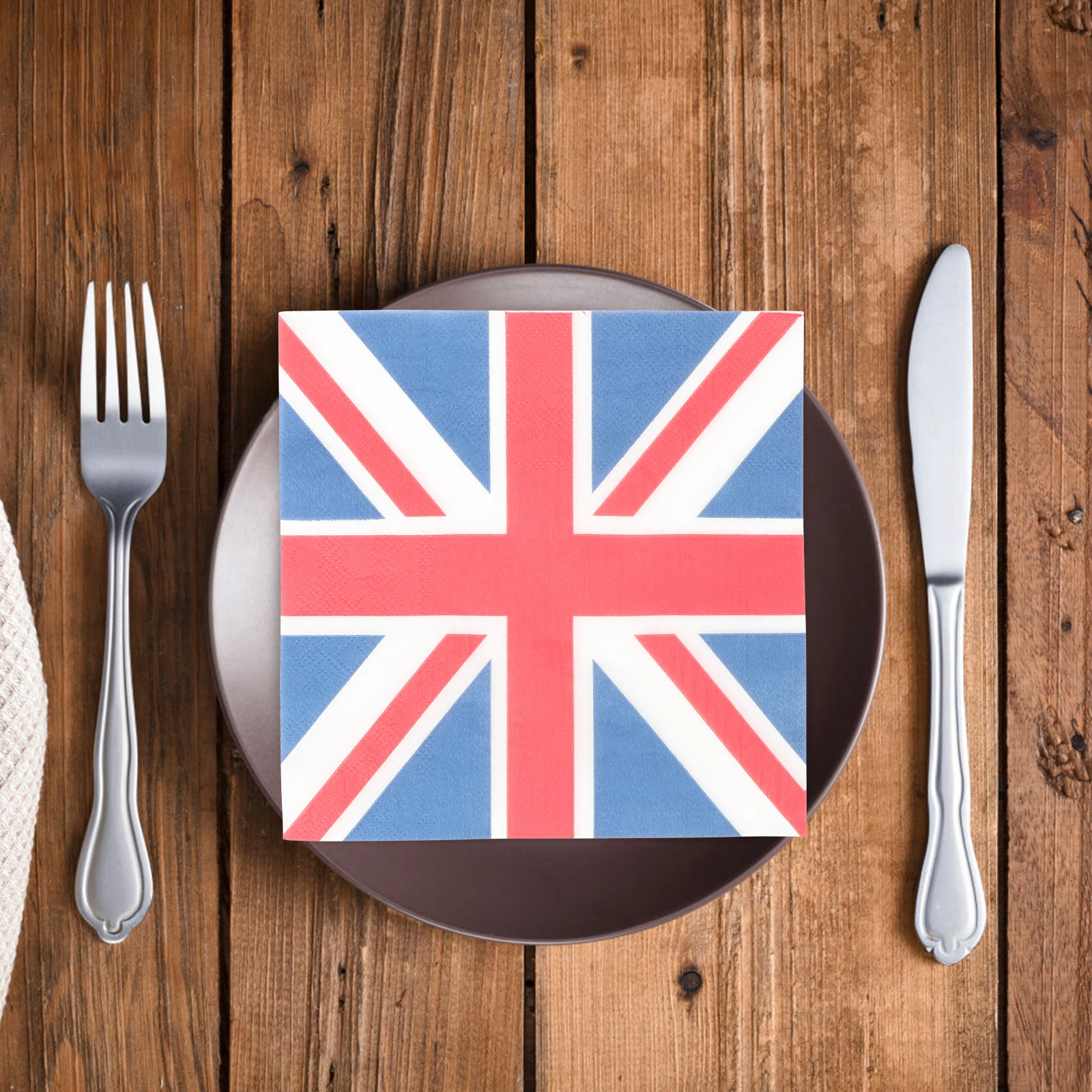 3 قطعة 3 أكياس ورق زينة منديل الاتحاد جاك نمط العلم البريطاني الطباعة لوازم الحفلات عيد ميلاد عشاء التخرج الحدث