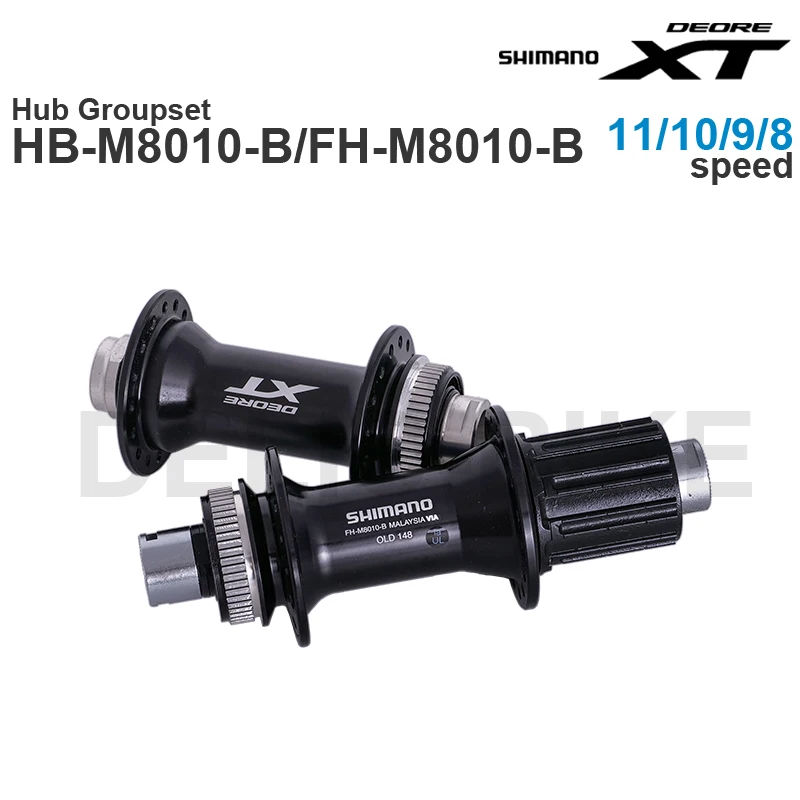 SHIMANO DEORE XT FRONT HUB 110X15 MM HB-M8010-B REAR FREEHUB FH-M8010-B 148X12 MM E-THRU HG SPLINE M 11s Original