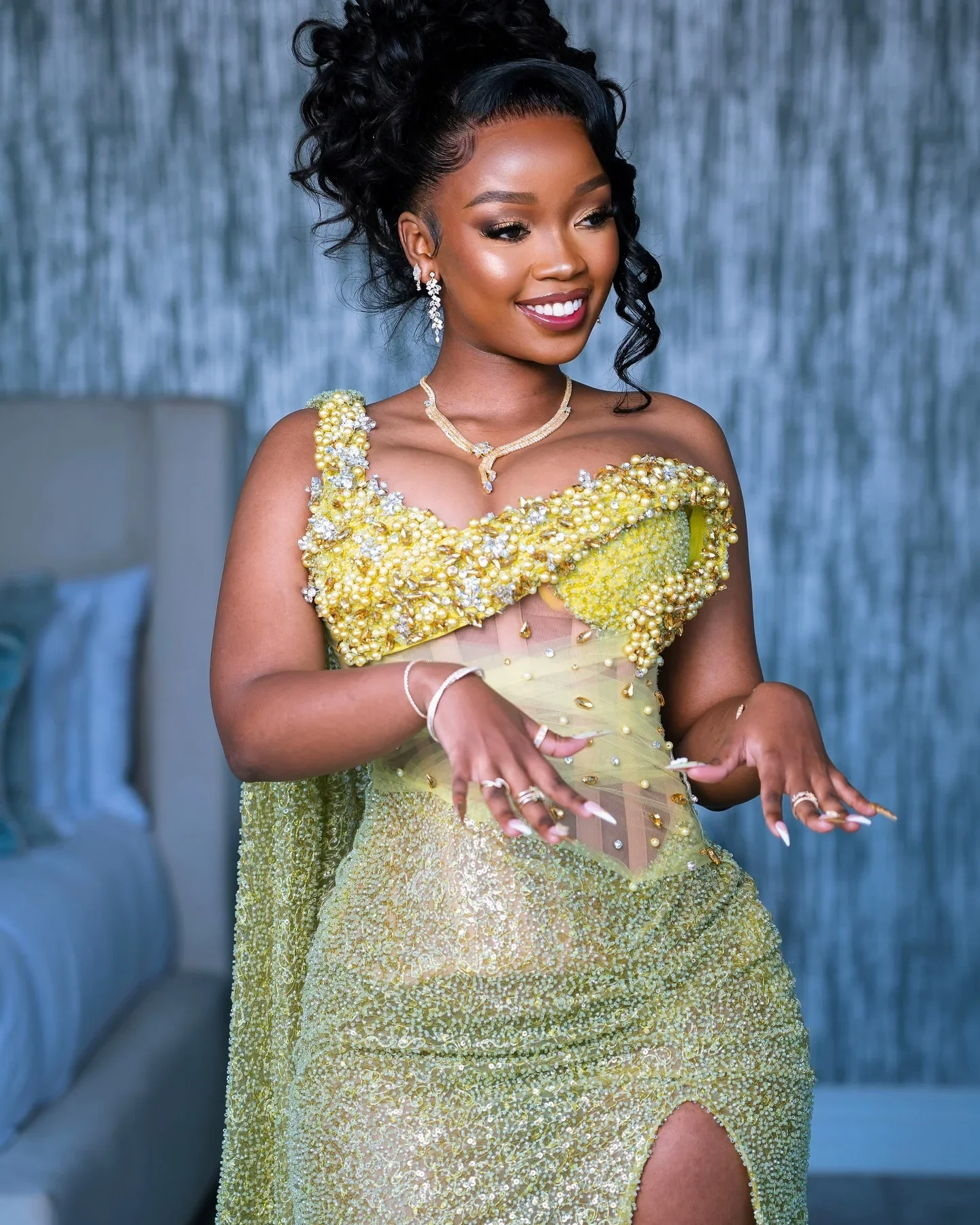 Luxo sereia 3d cristal frisado preto menina formal vestido de noite sexy fora do ombro dividir celebridade festa vestido de baile personalizado