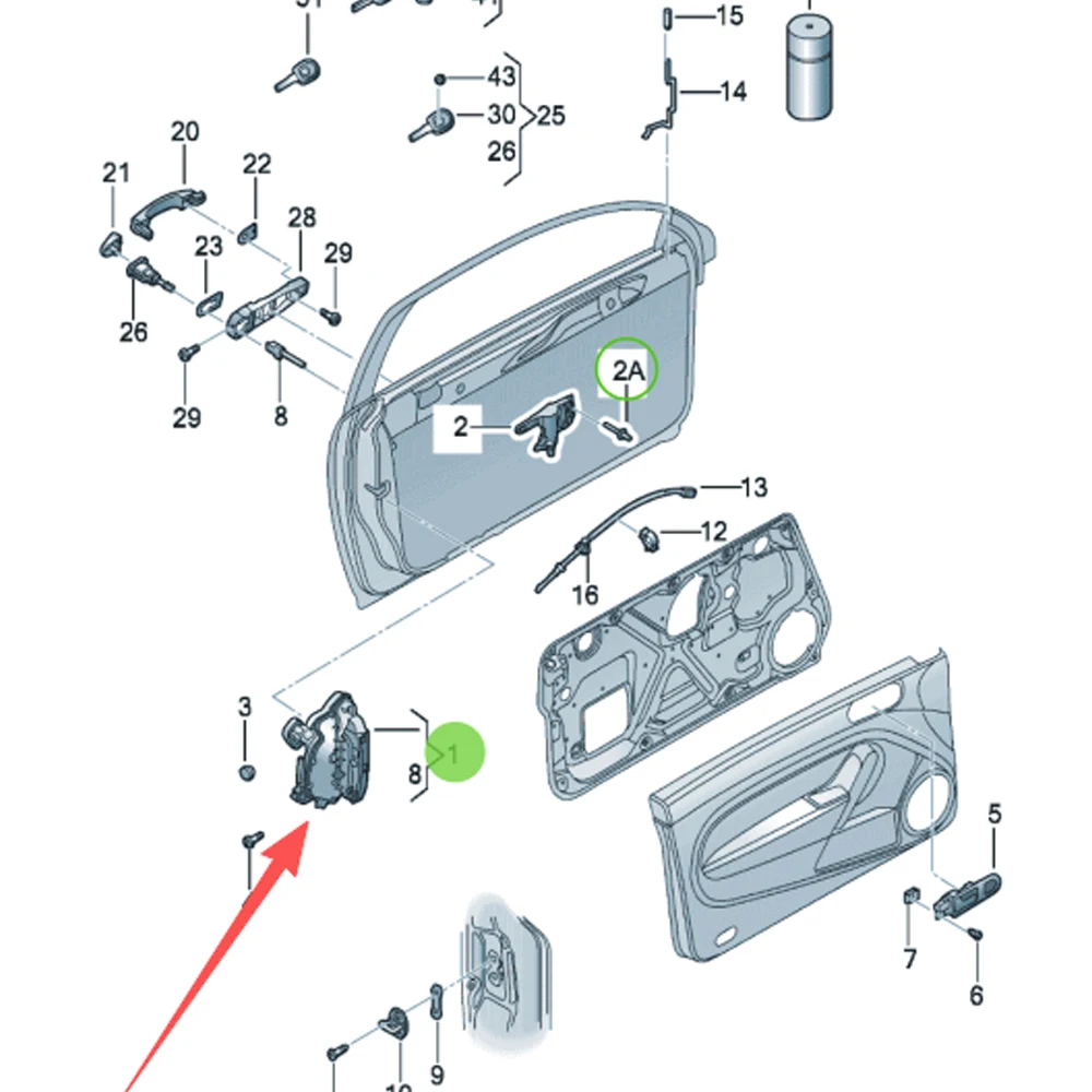 

6X1837013A 6X1837014A 3B4839015AL 3B4839016AL Door Lock Actuator For VW Passat Golf beetle