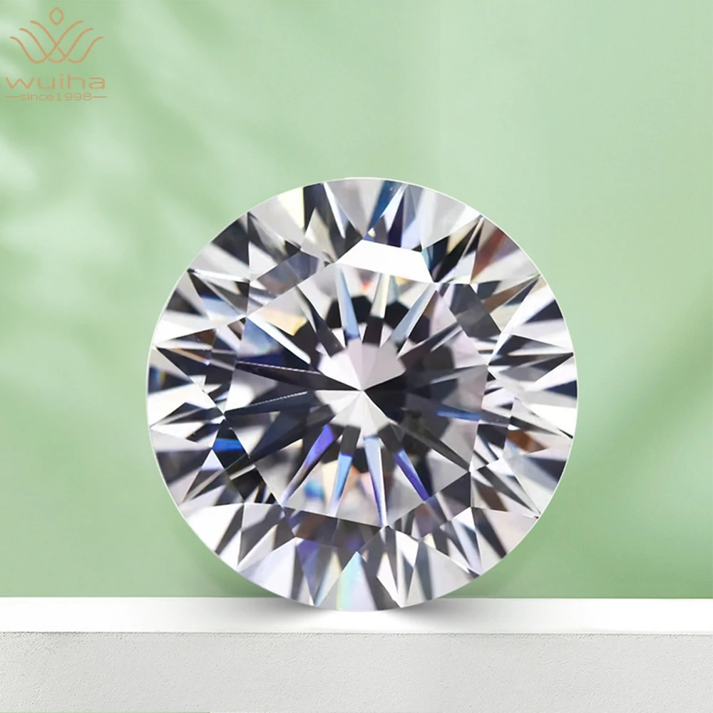 WUIHA prawdziwe okrągłe 6.5MM 1CT VVS1 D Moissanite luźne kamienie 100% przeszedł diament Test GRA certyfikat biżuterii Drop Shipping