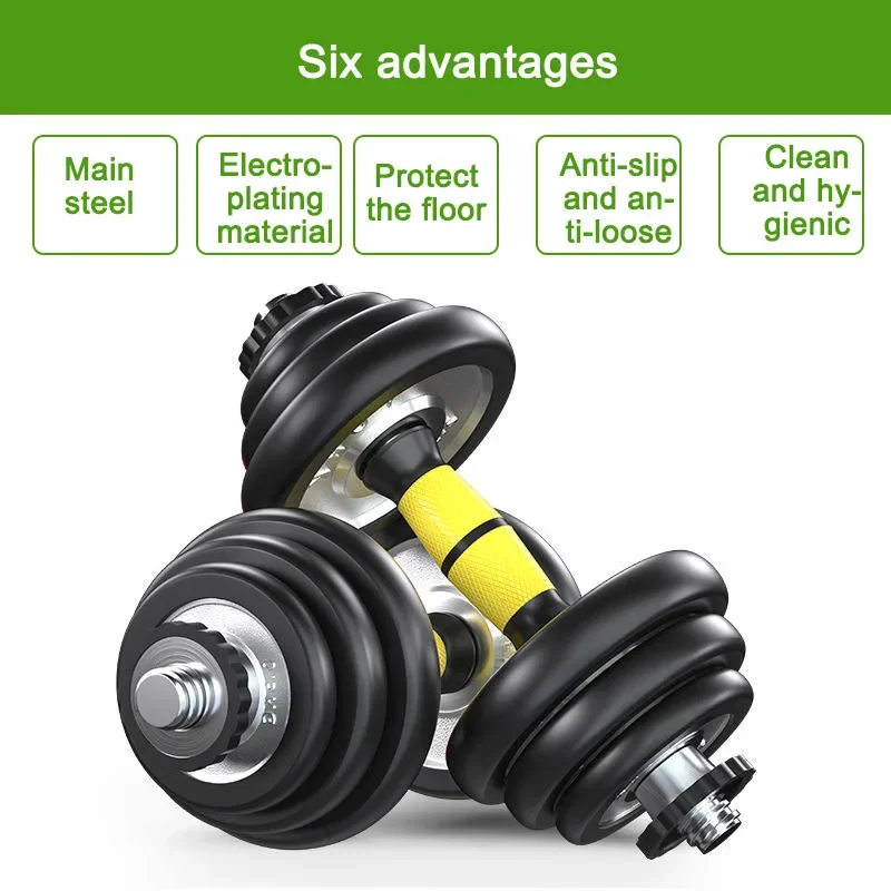Dumbbells Unisex Barbell Electroplating Removable Plastic Packed Boxes Dumbbells Home All-round Fitness Equipment XB