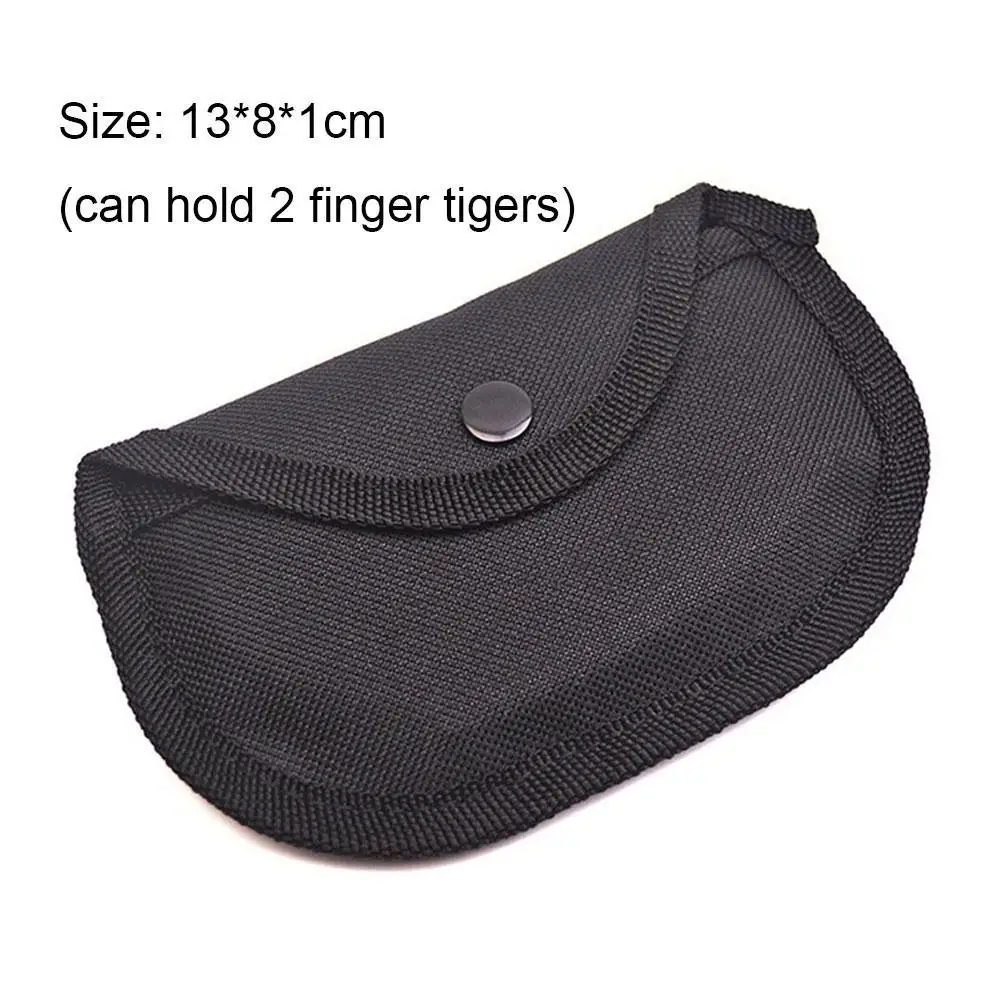 Finger Tiger Protection Bag Iron Four-finger Cloth Cover Shockproof Soft Lining Fist Hanging Buckle Bag Camping Survival