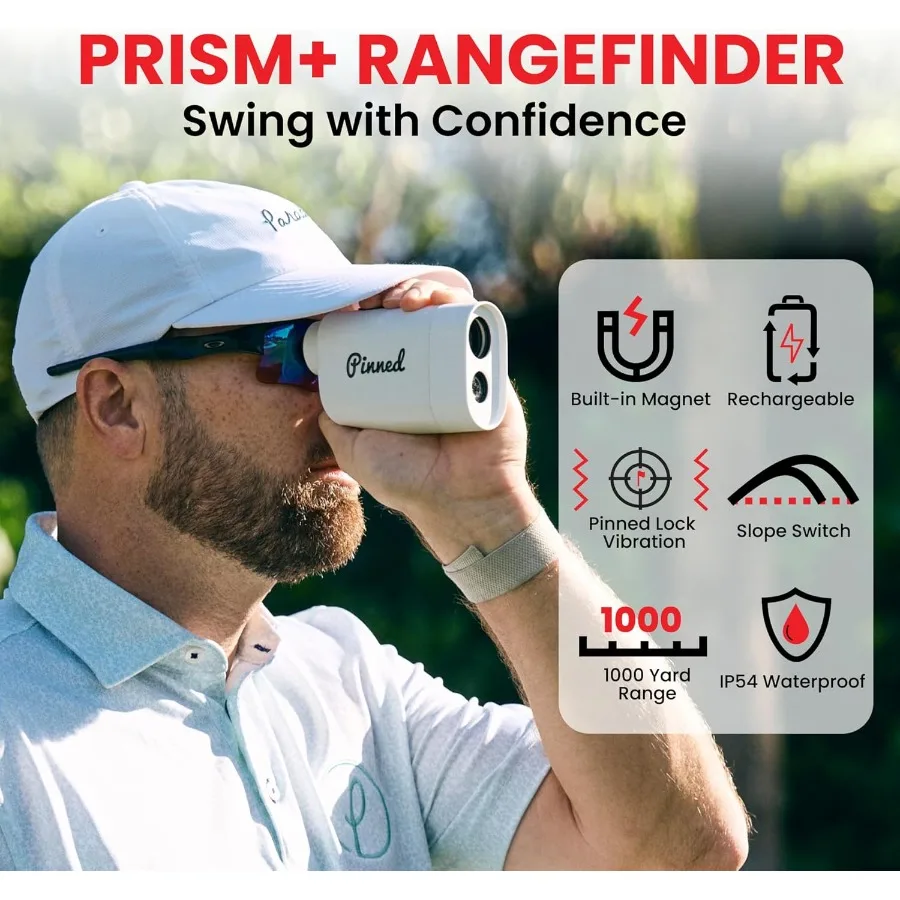 เครื่องวัดระยะทางกอล์ฟแบบปริซึมสำหรับการวัดระยะทางที่แม่นยำบนเนินเขาและพื้นที่ที่ไม่เรียบ ชาร์จผ่าน USB พร้อมระบบสั่น