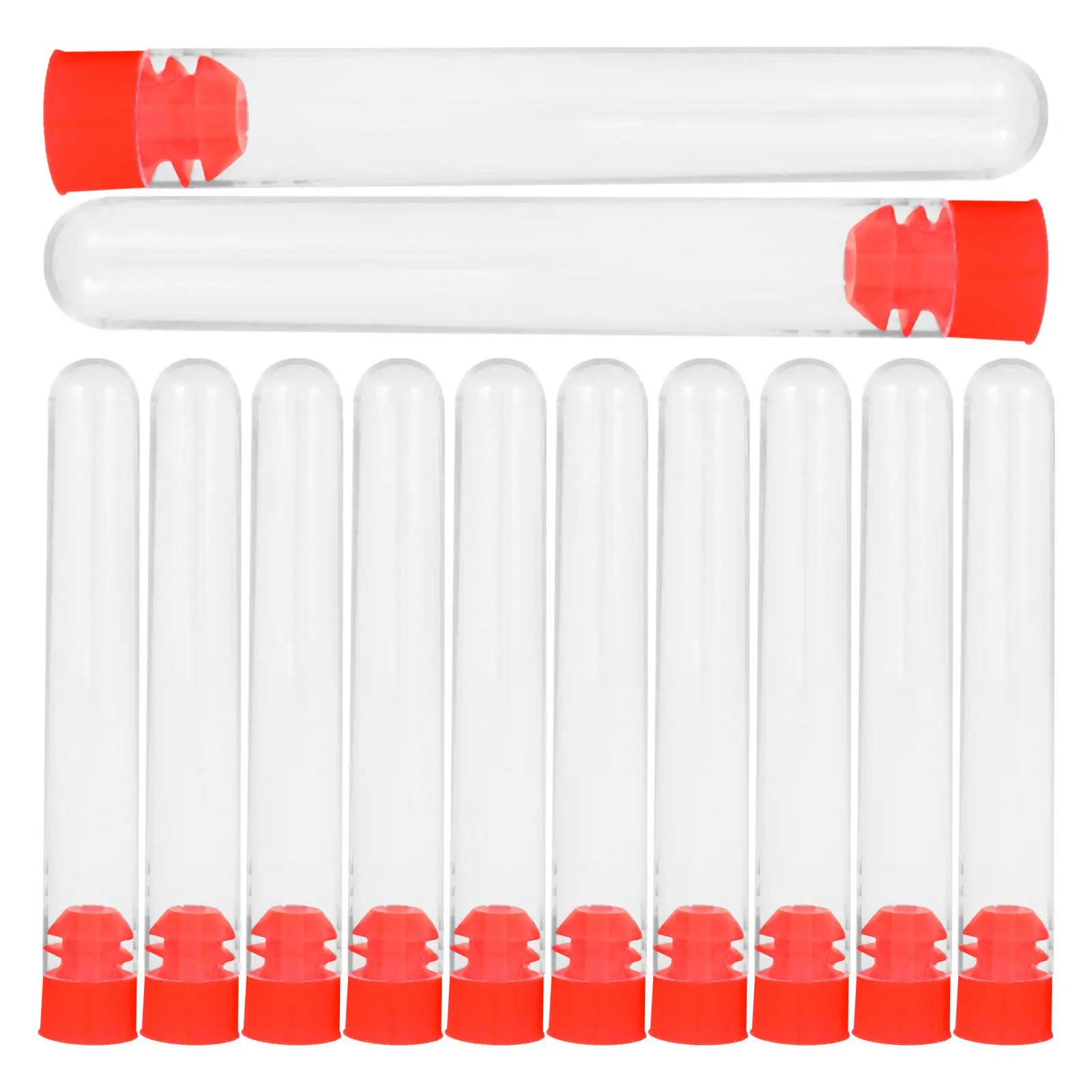 

Набор из 12 премиальных прозрачных пластиковых пробирок 16x150 мм с эргономичными алюминиевыми завинчивающимися крышками, герметичные, портативные, для образцов