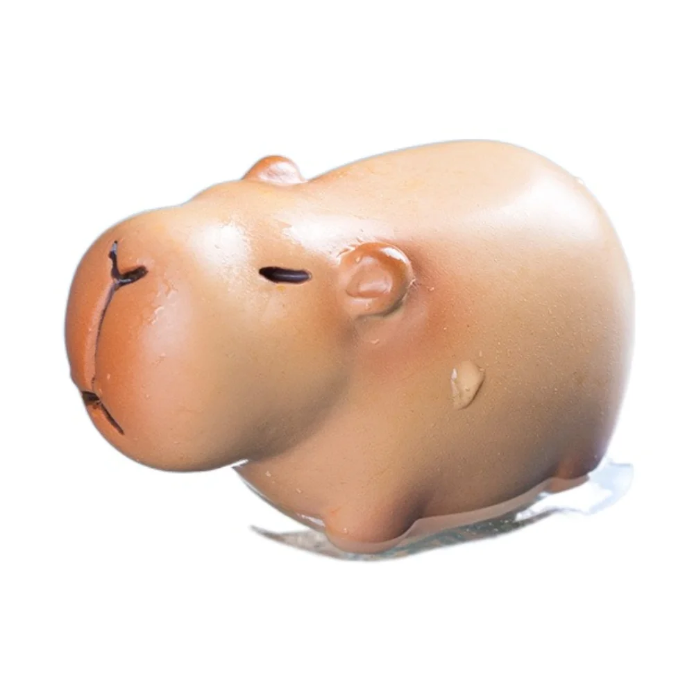 Swimming Capybara Figure Toys Take Bath Tortoise Simulation Capibara Model Cycling Cute Capybara Animals Figures Sculpture