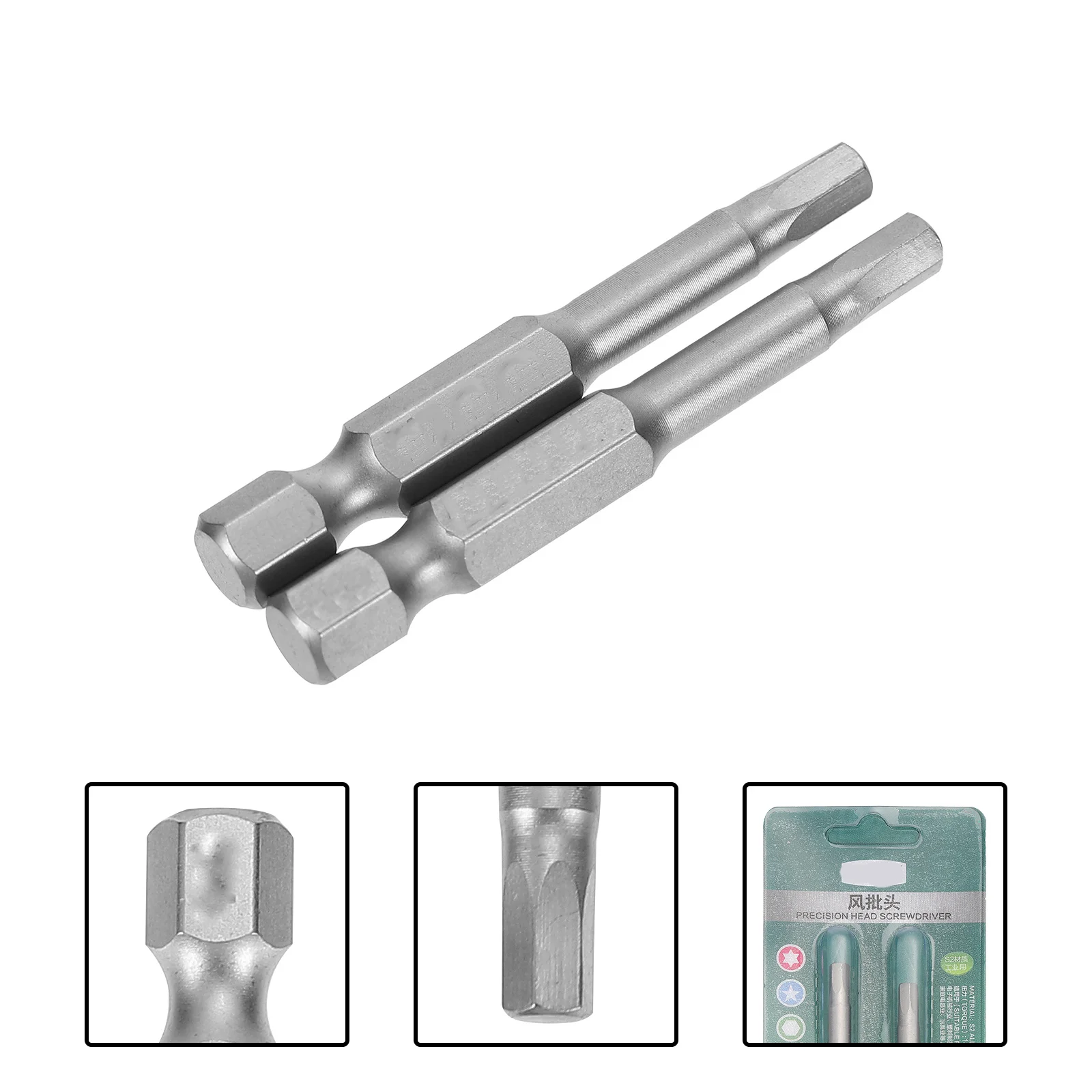 

2pcs Magnetic Precision Screwdriver Bits Kit Durable Alloy Steel Extension Bits For Electric Drill Household Tools