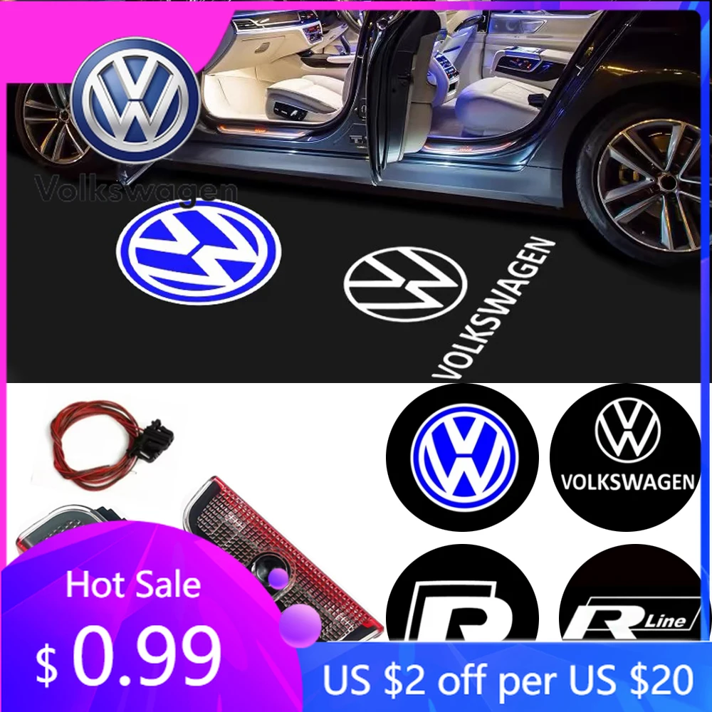 

For VW Volkswagen Jetta MK5 Golf Volkswagen Door Welcome Light Logo Spotlight 2pcs/4pcs for Golf 5 6 7 7N Touran CC Passat Magot