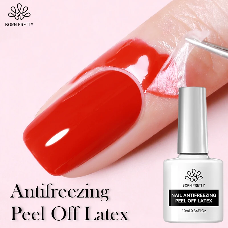 BORN PRETTY 10ml Nail Anti-freezing Peel Off Latex Liquid Protect Nail Polish Varnish Anti-spill Latex For Nail Finger Protector