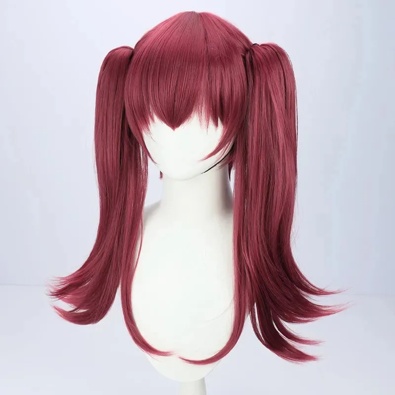 HOLOLIVE Houshou البحرية شعر مستعار تأثيري VTuber الظاهري المعبود الملحقات أنيمي لعب الأدوار زي حفلة الدعامة الشعر الاصطناعية