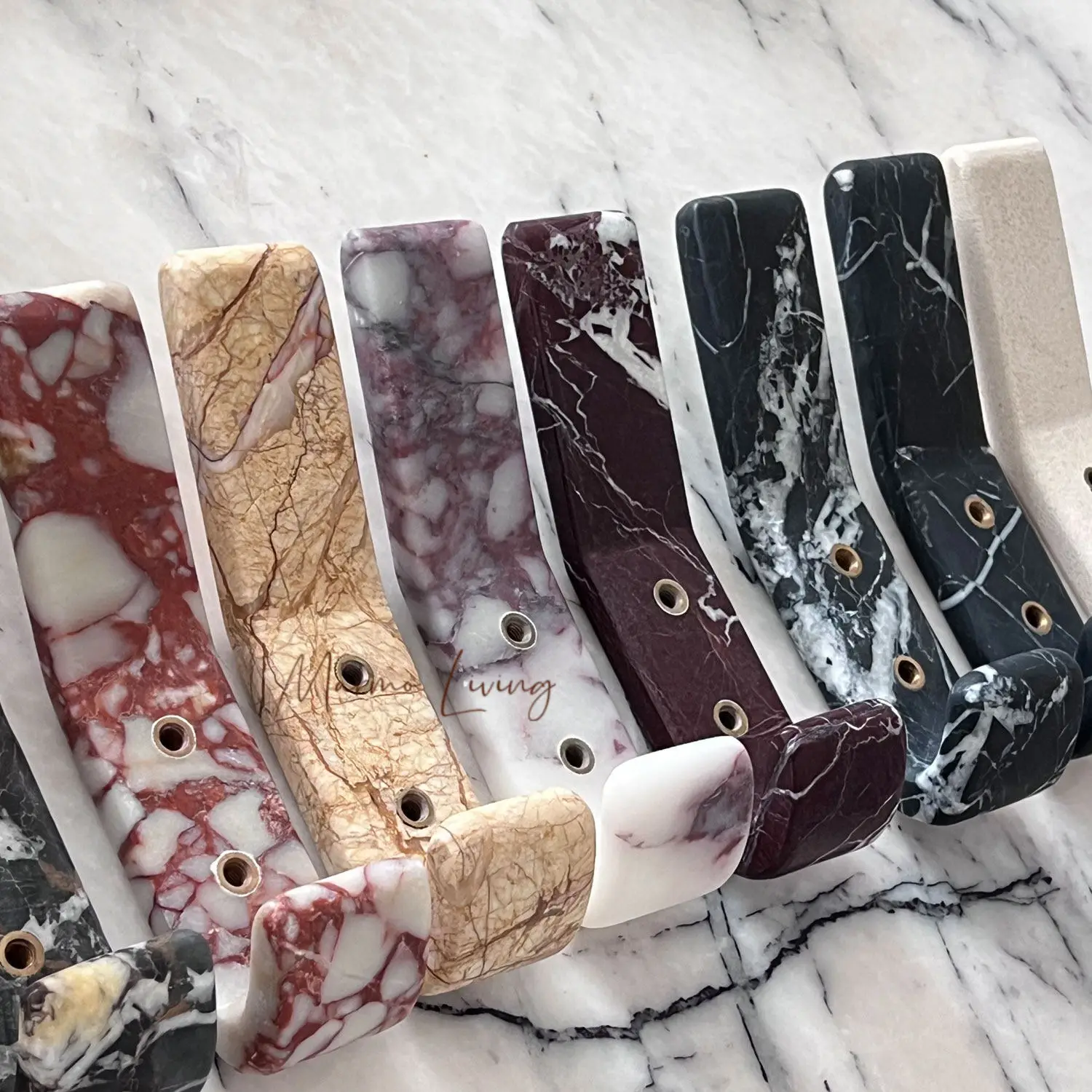 French Luxury Wall Hook Natural Marble High End Designer Bedroom Living Room Creative Art Coat Hook