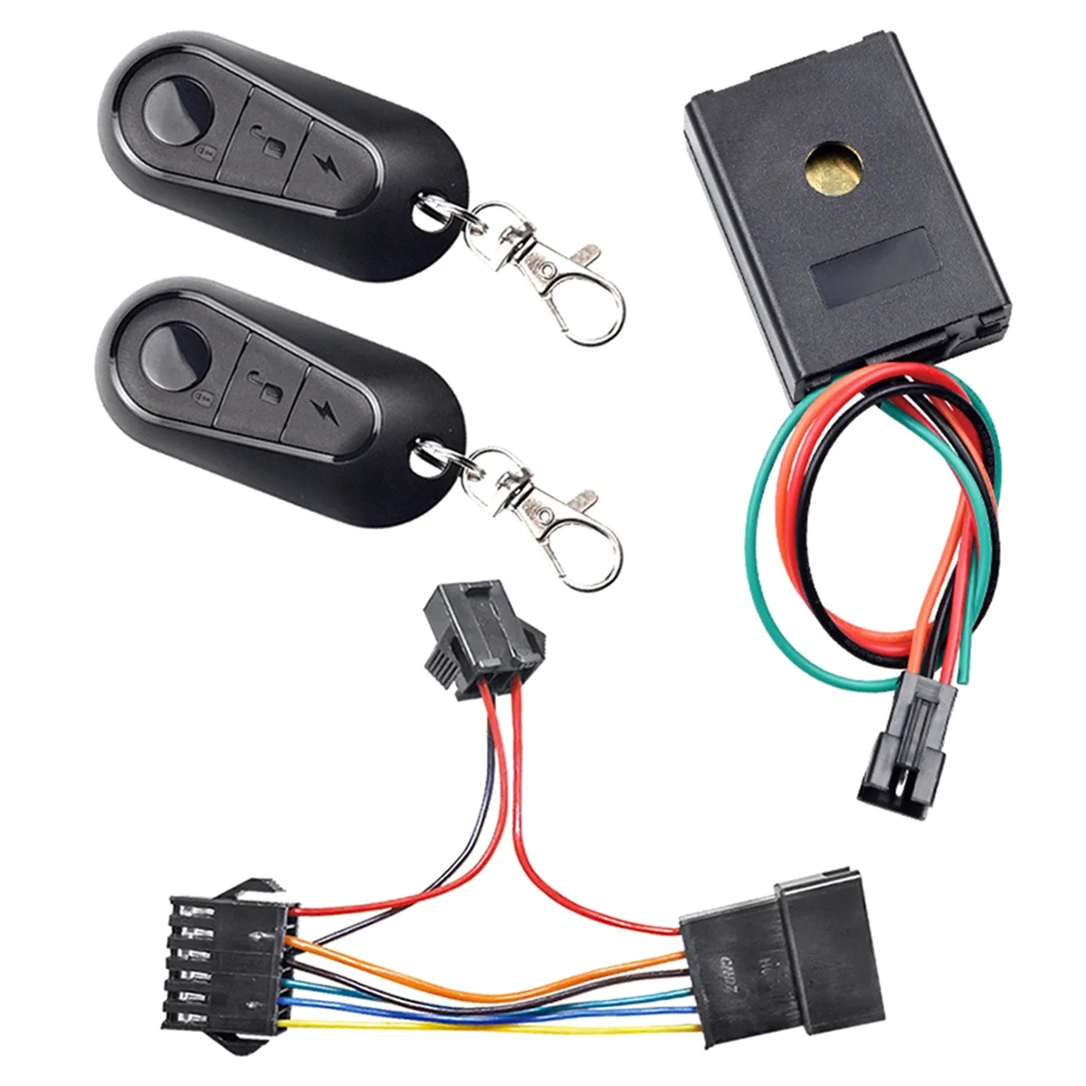 Electric Bicycle Alarm, Touch Start Electric Bike Alarm 36‑72V Anti Theft Security System for Electric Scooter Black