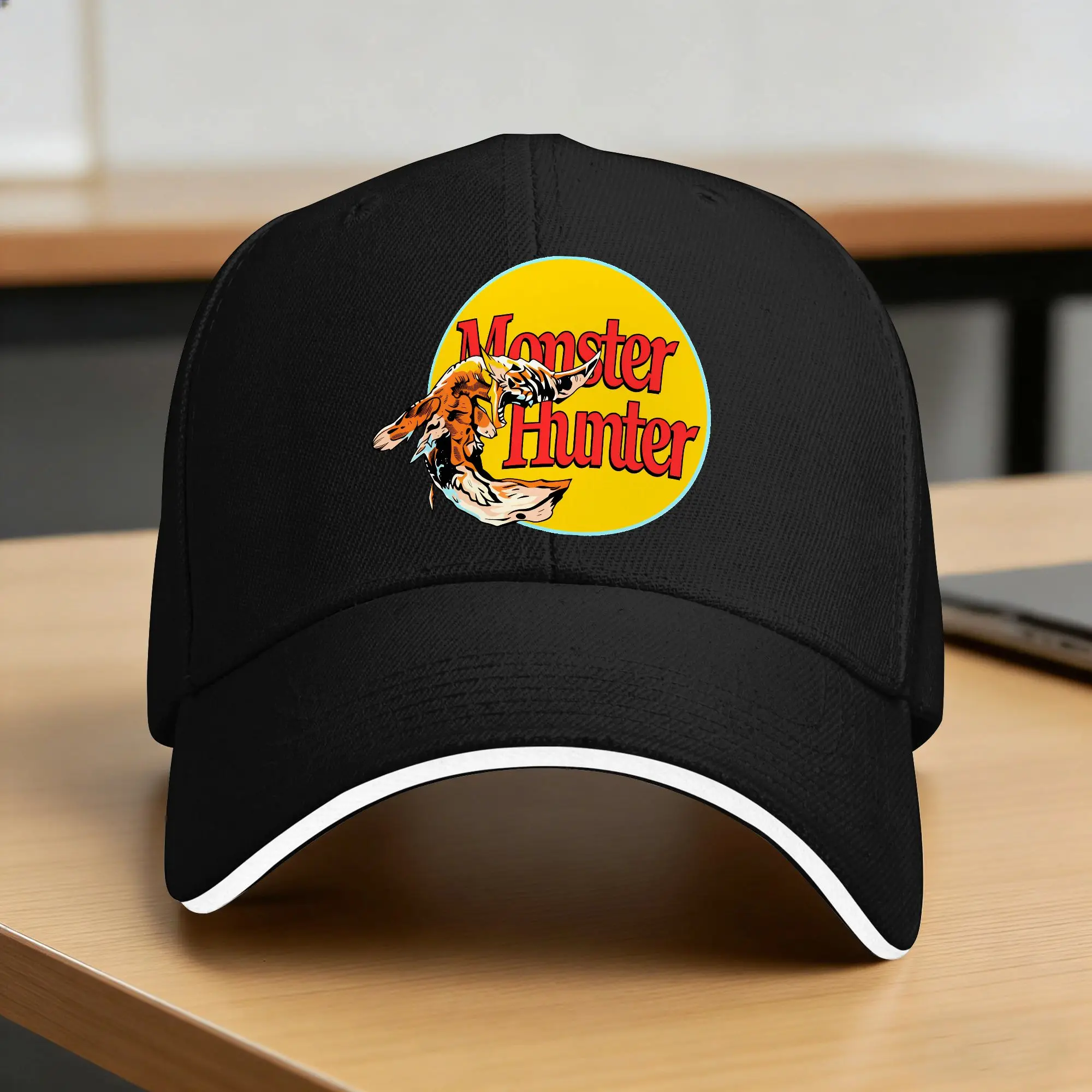 Monster Hunter World Pro Logo Baseball Cap  Stylish Couple Women Trucker Hat Sunscreen Print Outdoor Sports Baseball Caps Gift