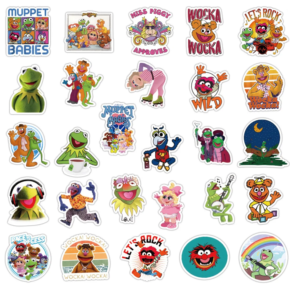 10/30/50PCS The Muppet Show Kermit the Frog Cartoon Sticker DIY Phone Laptop Luggage Skateboard Graffiti Decals Fun for Kid