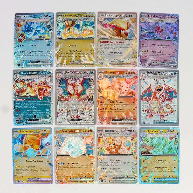 60-100Pcs French Version Pokémon Card Scarlet & Violet Rare Card Titanium crystal Charizard EX GX TAG MEGA Pokemon Battle Card