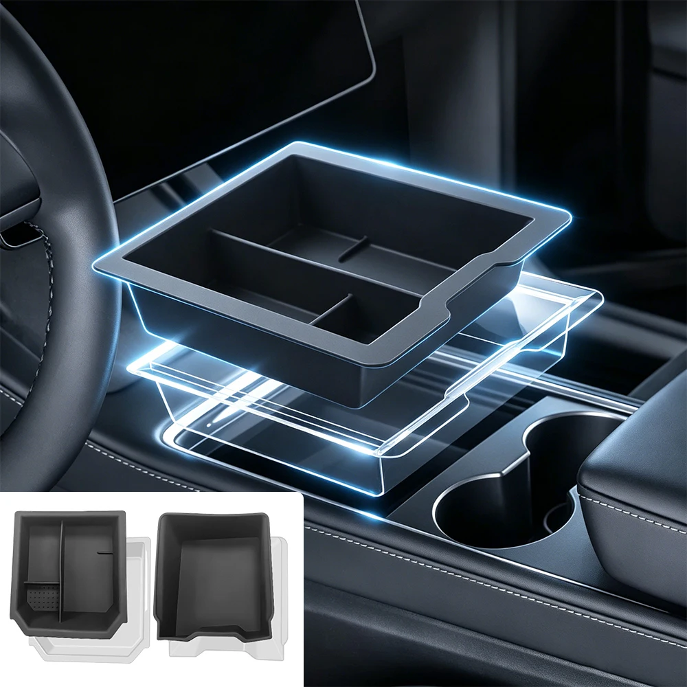 Pour Tesla Model 3 Y Highland Juniper 2025 2026 – Boîte de rangement dissimulée pour accoudoir central, organisateur avant et arrière pour console, accessoires
