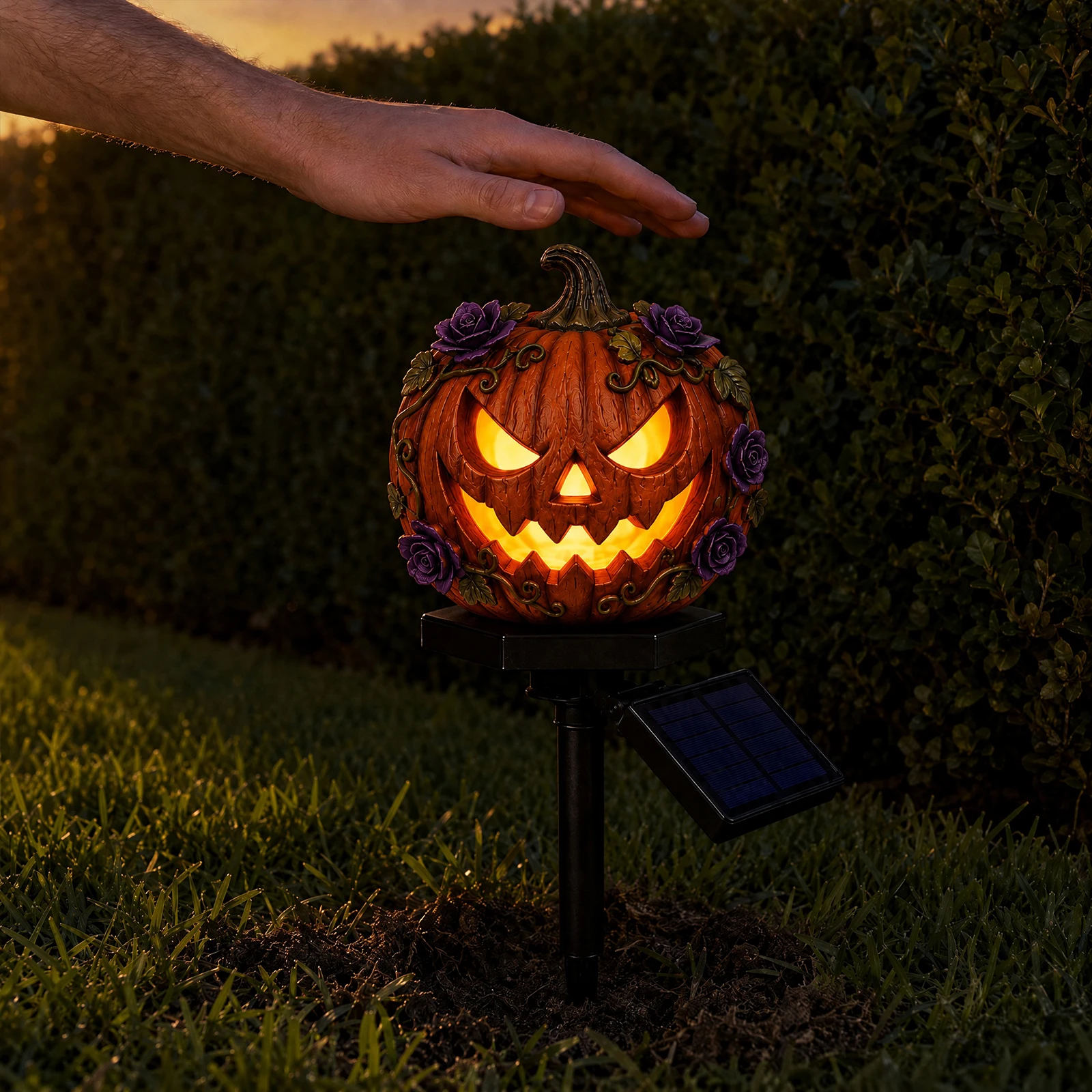 Solar Powered Halloween Pumpki - Solar Garden Light Dusk To Dawn review and price