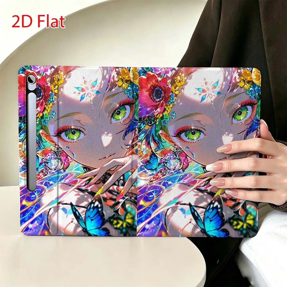 Cool Anime girl For Samsung Galaxy Tab S11 S10 S9 S8 S7 S6 A9 A8 A11 Lite FE Plus Pen Tray Tablet Case Soft