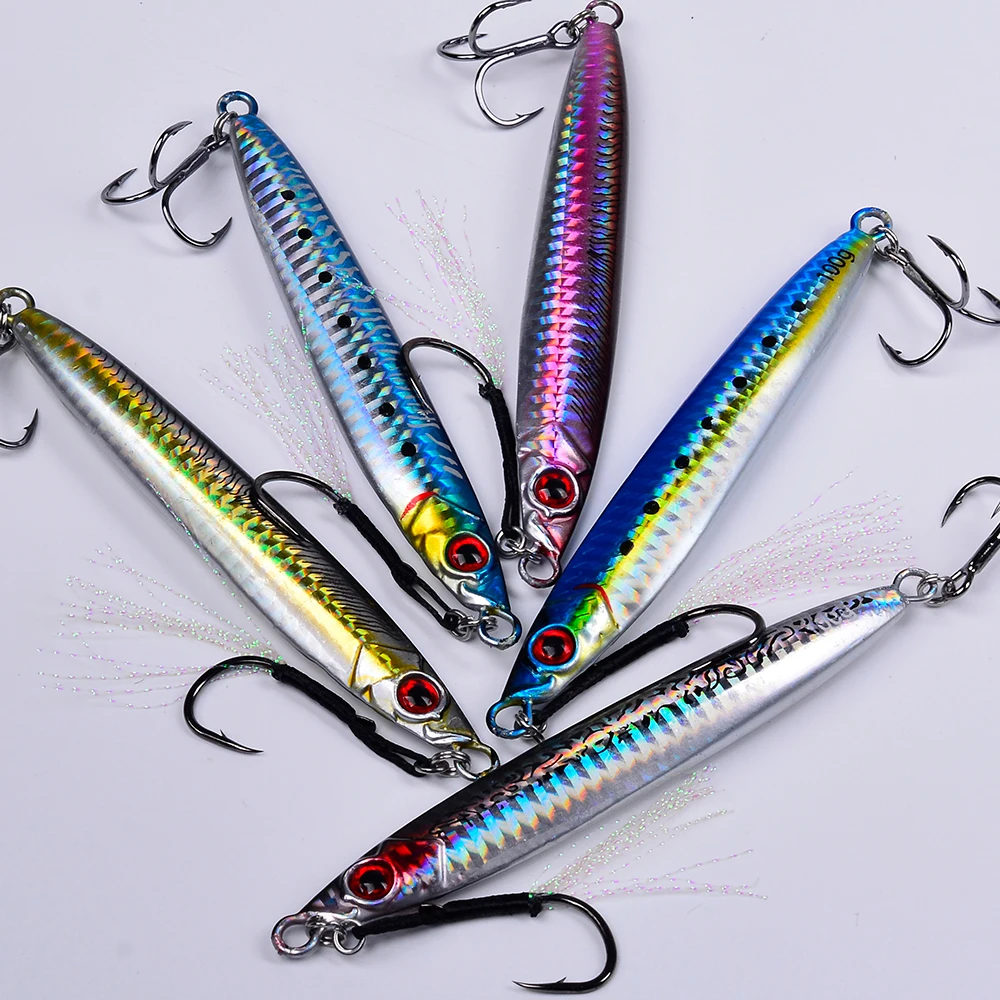 Proberos 14-80G Schnell sinkender, langsam sinkender Metall-Jig-Köder, 1 Stück, zum Jiggen, zum Angeln vom Ufer aus, zum Angeln von Barschen, zum Tauchen, als Hartköder, Angelköder, Angelzubehör. – Detail 6