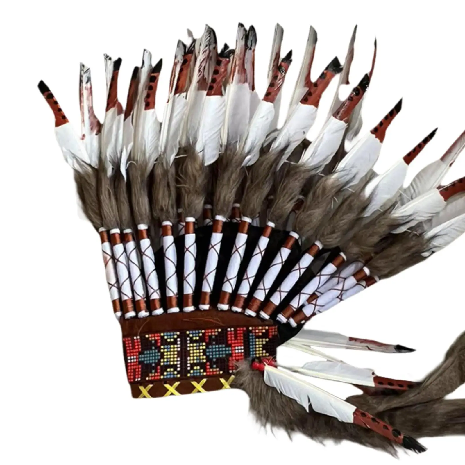 Coiffure de plumes artificielles pour les spectacles sur scène d'Halloween du festival