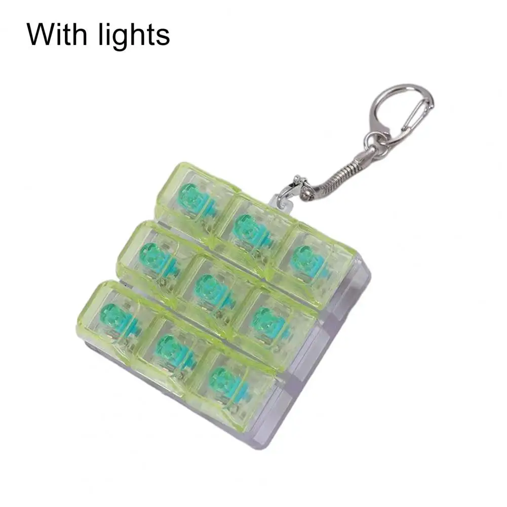 Portable Stress Relief Toy Portable Keychain Keyboard Toy with Click Feedback Stress Relief Tool for Focus Enhancement Work