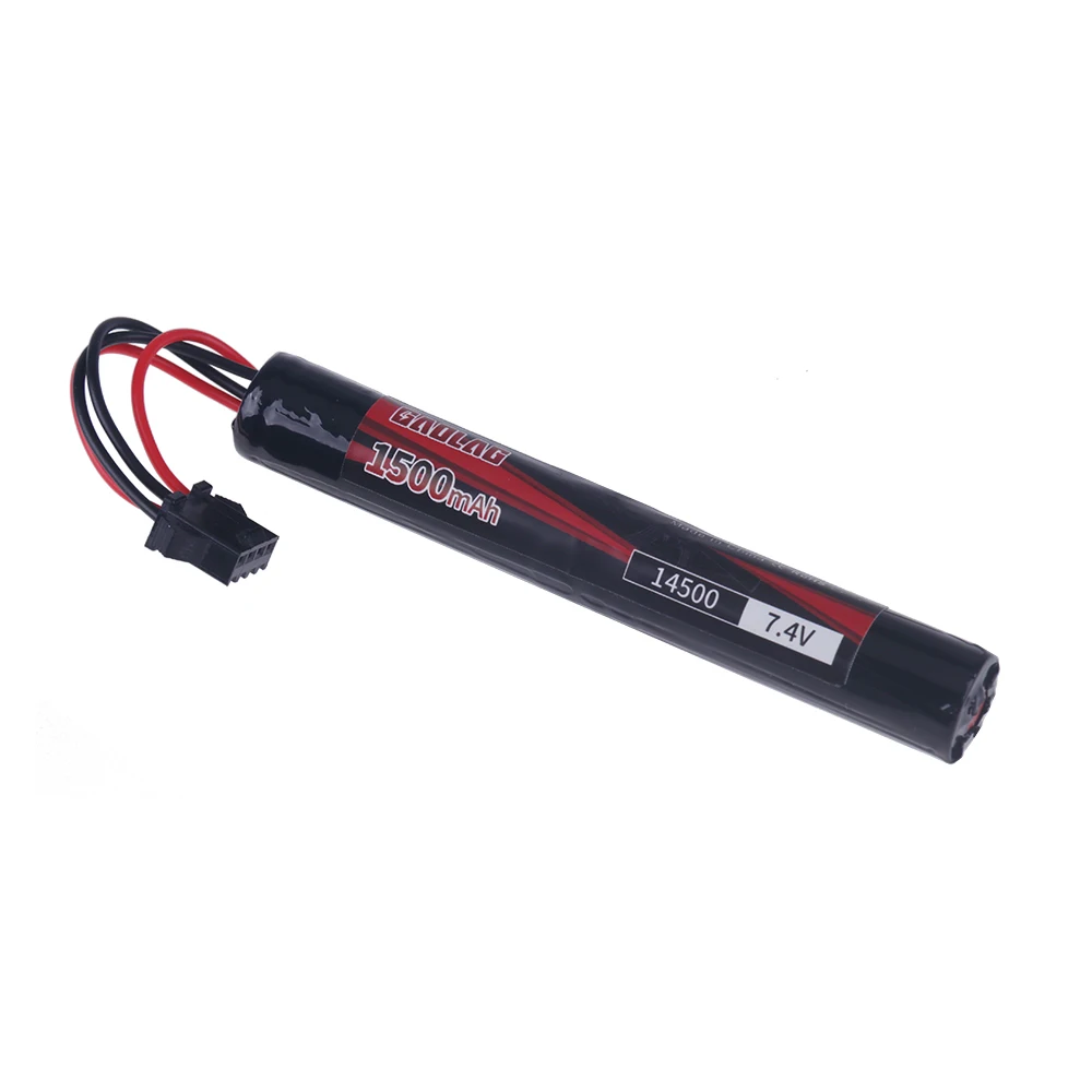 7.4V 1500mAh 14500 Li-ion Battery With SM-4P Plug For Electric Toys water bullet gun Mini guns Battery Parts