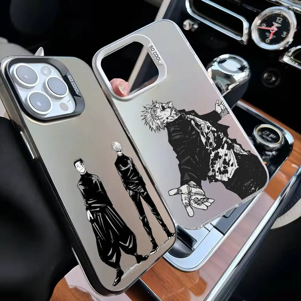 

J-Jujutsu K-Kaisen G-Gojo S-Satoru Phone Case For iPhone 16,15,14,13,12,11,Mini,Pro,MAX White Matte Shockproof Cover