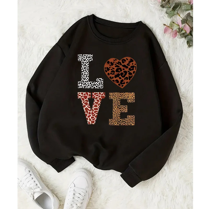 Hirsionsan Vintage Sweet Heart Print Sweatshirt Women Basic Hooded Ladies Soft Long Sleeve Cotton Pullovers Casual Tops 2023 Y2k