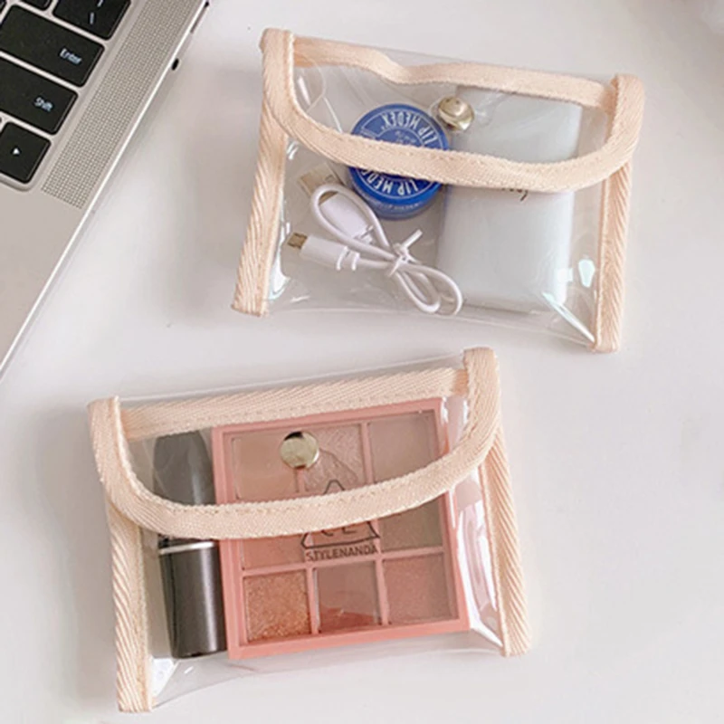 Fashion Pvc Coin Purse Women Transparent Kawaii Card Wallet Key Holder Storage Bag Girls New Clear Small Pouch Hand Purses