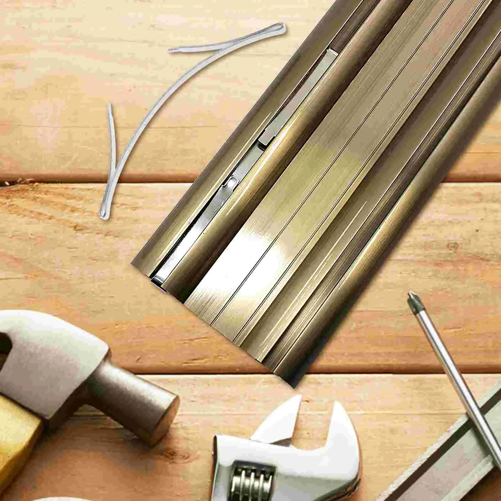 

2 Pcs Sliding Wardrobe Door Bottom Track Positioner Manganese Steel Buffer Anti Collision Precise Hardware